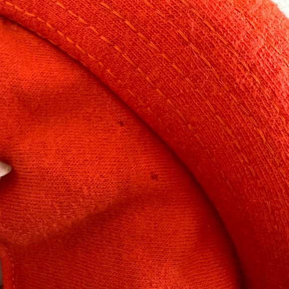 70's Bright Orange Wool Hat - Happy Cappers Los Angeles, Calif - Picture 9 of 12
